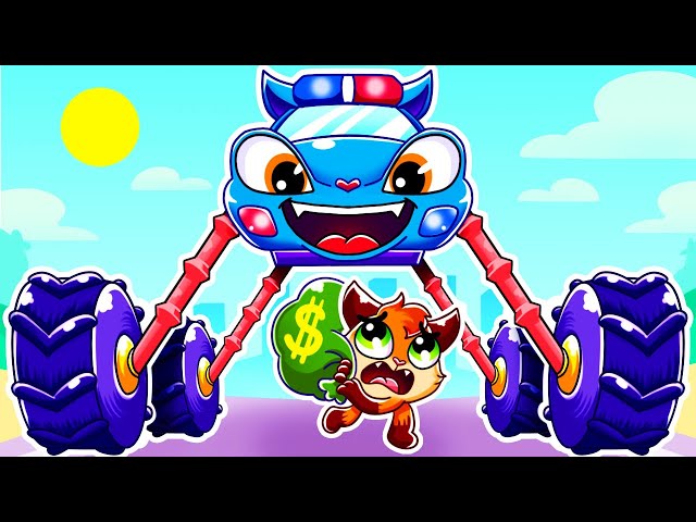 Super Police Monster Truck is Catching a Thief 🚓 Kids Songs by Baby Cars