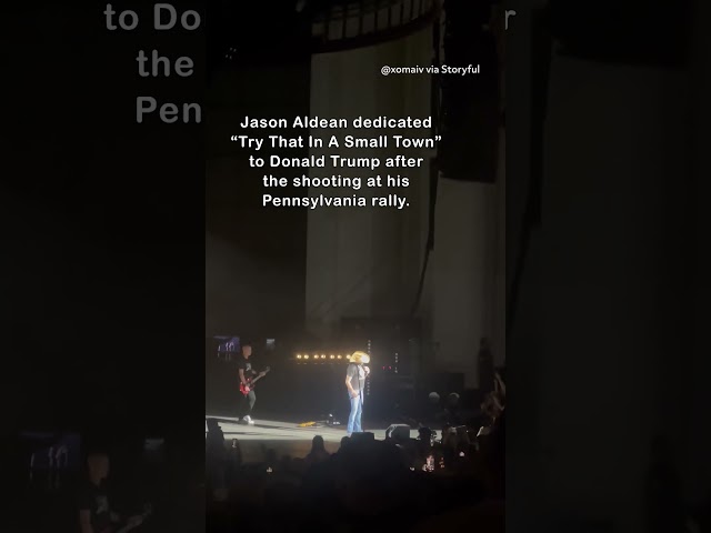Jason Aldean Dedicates Song to Trump After Shooting at Rally