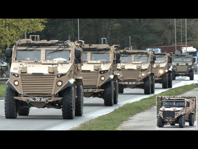 Army of protected patrol vehicles travel in convoys through the City of Southampton 🪖