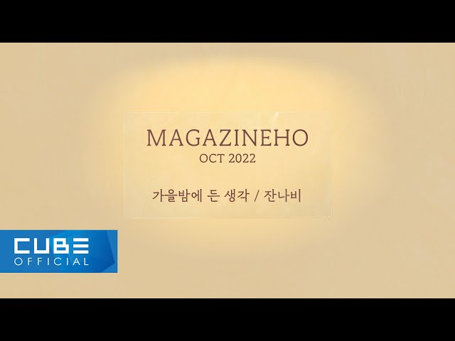 진호(JINHO) - MAGAZINE HO #50 '가을밤에 든 생각 / 잔나비'