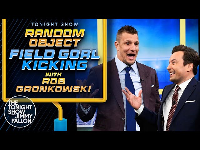 Random Object Field Goal Kicking Contest with Rob Gronkowski | The Tonight Show