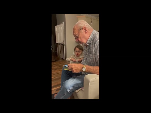 Great-Grandfather Reads Baby Shark Book Without Knowing the Song