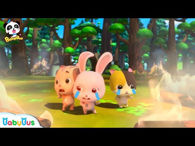 Friends are Trapped in Forest Fire | Firefighter Song | Monster Car | Kids Songs | BabyBus