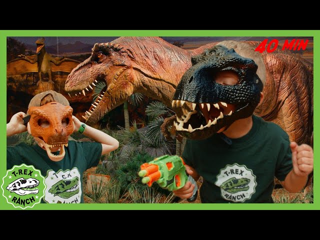 HUGE Dinosaurs for Kids at Dinosaur World with Make-A-Wish! | T-Rex Ranch Dinosaur Videos