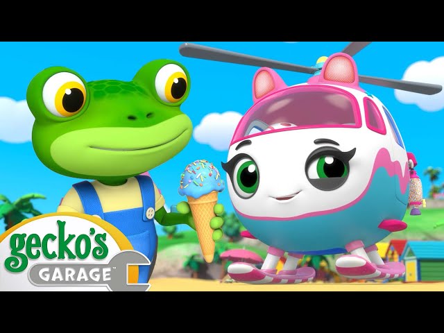 Ice Cream Helicopter Bonanza! | Gecko's Garage | Fun Kids Cartoon | Kids Videos