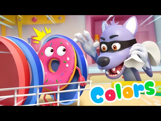 Donuts Run Away From Wolf | Colors Song, Vegetables Song | Nursery Rhymes | Kids Songs | BabyBus