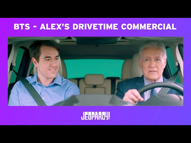 Behind the Scenes of Alex’s Drivetime Commercial | JEOPARDY!