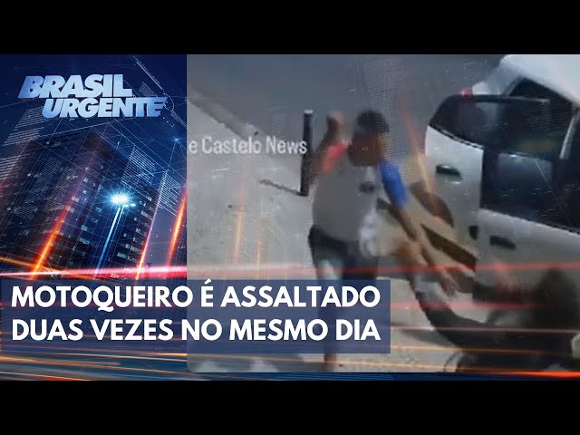 Motoqueiro é assaltado duas vezes no mesmo dia | Brasil Urgente