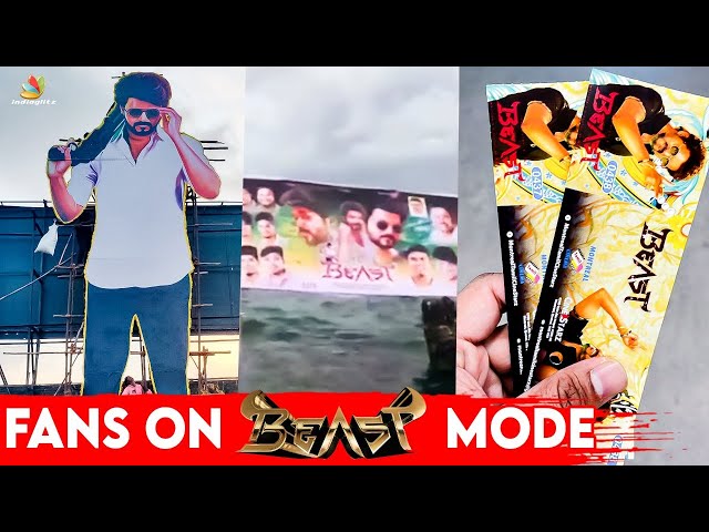 Thalapathy Vijay fans on Beast Mode 🔥 : Celebration Starts at Theatres | Pooja Hegde, Nelson