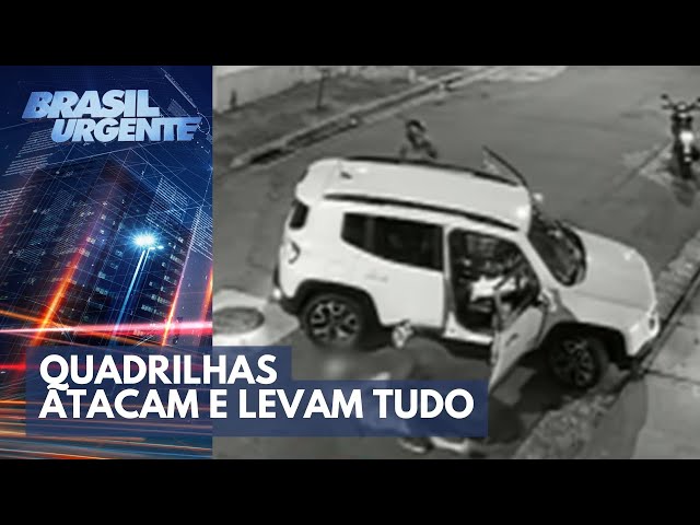 Cidade dos assaltos: quadrilha atacam e roubam tudo que podem | Brasil Urgente