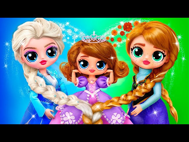 Sofia the First Was Adopted by Elsa and Anna / 30 Frozen and LOL OMG DIYs