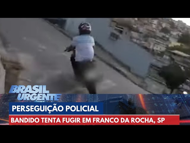 PERSEGUIÇÃO POLICIAL: criminoso tenta fugir de abordagem | Brasil Urgente