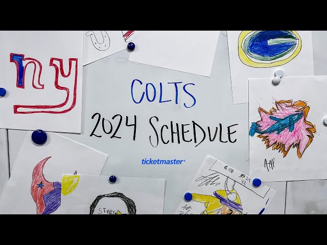 Drawing Up the Schedule | 2024 Indianapolis Colts Schedule Release