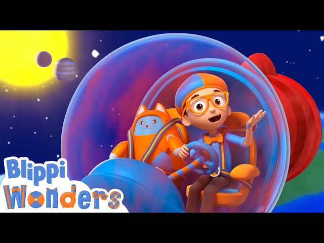 Blippi Wonders - Blippi Explores Planets! | Educational Cartoons for Kids | Blippi Animated Series