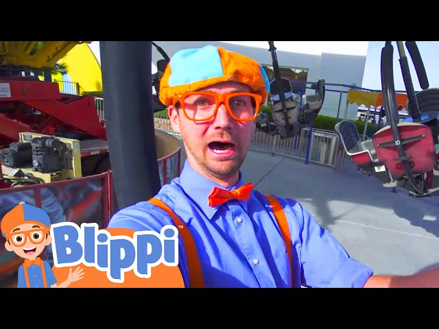 Blippi Visits an Amusement Park! | Blippi Full Episodes | Learning Colors | Blippi Toys