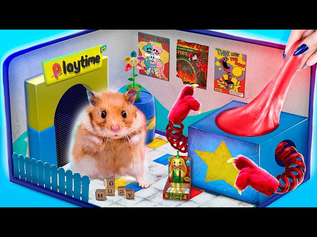 Hamster Escapes From the Maze in Real Life! Minecraft and Poppy Playtime Maze for Your Pet Hamster