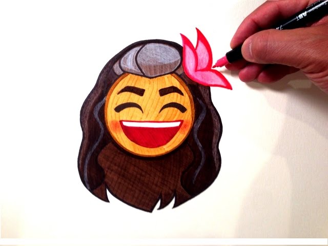 How to Draw the Moana Emoji