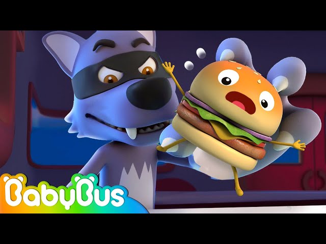 Big Bad Wolf Catches the Burger | Yummy Food Animation for Kids + More Best Kids Cartoon - BabyBus