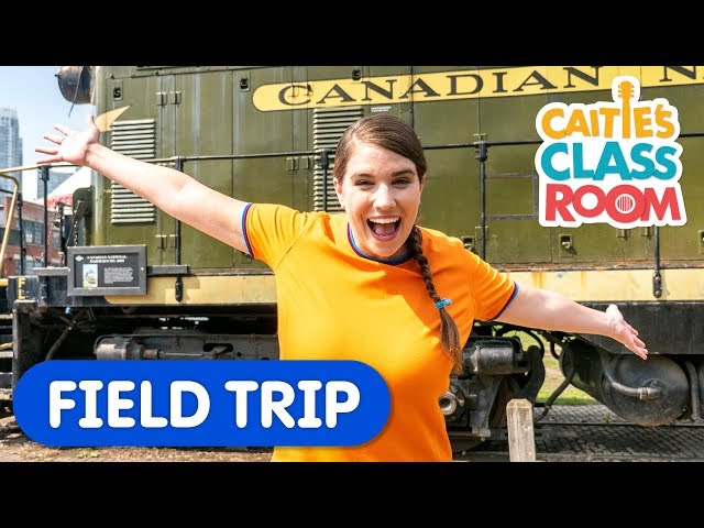 Explore Trains With Caitie! | Caitie's Classroom Field Trip | Vehicle Videos for Kids