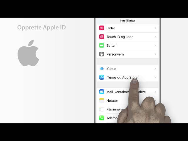 Opprette Apple ID NSB App