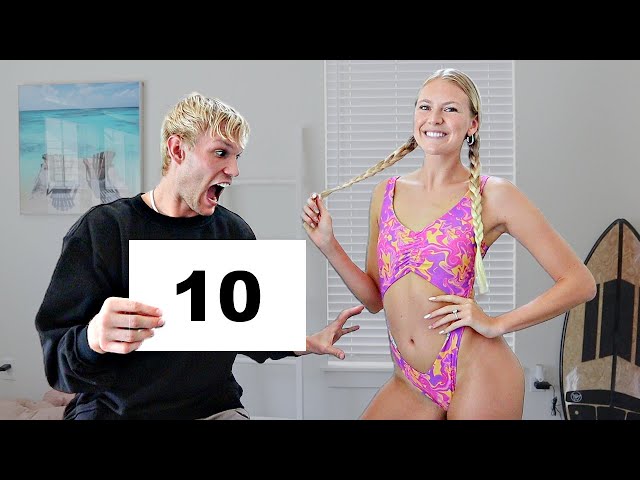 RATING MY FIANCE'S HOTTEST BIKINIS!