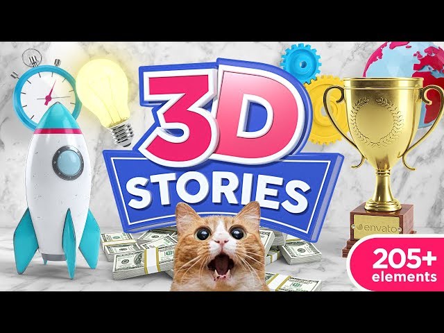 3D STORIES for After Effects | Customizable 3D OBJECTS