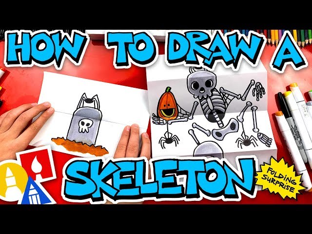 How To Draw A Skeleton Folding Surprise