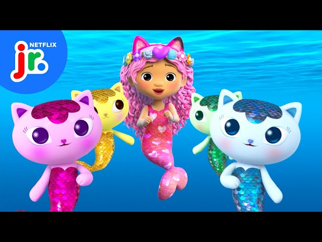 Mermaid Magic with MerCat! 🧜‍♀️✨ Compilation | Gabby's Dollhouse | Netflix Jr