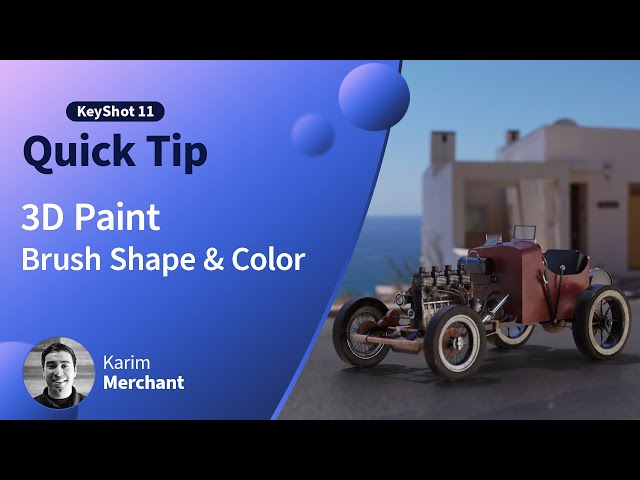 KeyShot Quick Tip - 3D Paint Brush Shape & Color