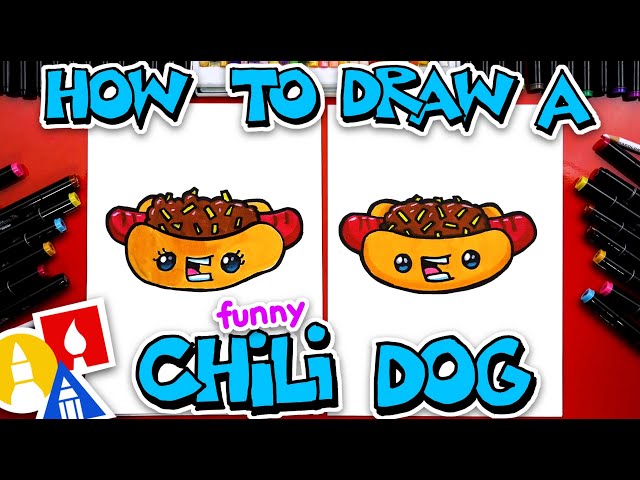 How To Draw A Funny Chili Dog