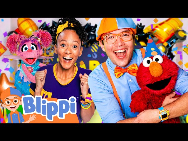 Elmo and Blippi's Garbage Truck Birthday Song! @SesameStreet Videos for Kids