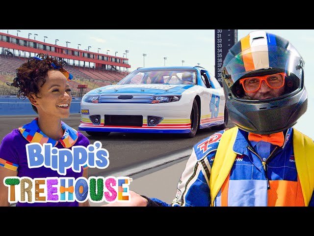 Blippi Visits a Race Track! | Blippi Treehouse | Educational Videos for Kids | Blippi Toys